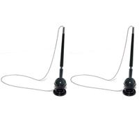 OFFICER PRODUCTS 17016611-01 - Penna a sfera con catena in metallo, autoadesivo, supporto per penna a sfera Kuli Classic/colore: Nero (Confezione da 2)