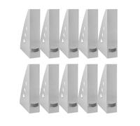OFFICER PRODUCTS 21215521-10 - Portarive, design moderno, formato A4, colore: grigio, plastica rigida, traforato, organizer da scrivania per riviste, infrangibile, 21215521-10