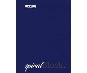 OFFICER PRODUCTS Blocco note a spirale, formato A5, a righe, confezione da 5 pezzi, pagine perforate, 80 fogli, 160 pagine, con rilegatura a spirale, blocco scolastico