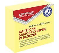 OFFICER PRODUCTS Mini foglietti adesivi gialli, 50 x 50 mm/1 x 250 fogli/foglietti adesivi per appunti adesivi Sticky Memo Blocchi quadrati per ufficio scuola