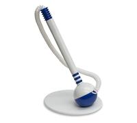 OFFICER PRODUCTS Penna a sfera con filo telescopico, colore dell'inchiostro blu/penna a sfera/autoadesiva/colore: blu/bianco, 1 pezzo (1 pezzo)