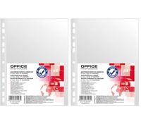 OFFICER PRODUCTS PRODUCTS 21141415-90/100 pezzi/DIN A4/goffrato superiore aperto, buste trasparenti in plastica forate per documenti, documenti, documenti, documenti, documenti, cartelle, cartelle,