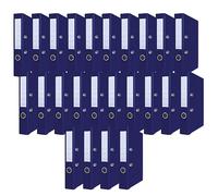 OFFICER PRODUCTS Raccoglitori per documenti A4/Set da 24/50 mm/5 cm/Blu scuro/Raccoglitore ad anelli/Copertina in plastica PP/Meccanismo di chiusura/Organizzazione documenti/Per ufficio domestico