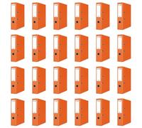 OFFICER PRODUCTS Raccoglitori per documenti A4/Set da 24/75 mm/7,5 cm/Arancione/Raccoglitore ad anelli/Copertina in plastica PP/Meccanismo di chiusura/Organizzazione documenti/Per ufficio domestico