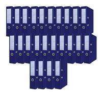 OFFICER PRODUCTS Raccoglitori per documenti A4/Set da 24/75 mm/7,5 cm/Blu scuro/Raccoglitore ad anelli/Copertina in plastica PP/Meccanismo di chiusura/Organizzazione documenti/Per ufficio domestico