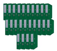OFFICER PRODUCTS Raccoglitori per documenti A4/Set da 24/75 mm/7,5 cm/Verde/Raccoglitore ad anelli/Copertina in plastica PP/Meccanismo di chiusura/Organizzazione documenti/Per ufficio domestico
