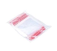 OFFICER PRODUCTS Sacchetto con chiusura a pressione, 15 x 30 cm, 100 pezzi (1 pezzo), trasparente, con chiusura a pressione, chiusura lampo, sacchetto di polietilene, in pellicola di LDPE solida, per
