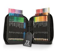 OfficeTree 72x Matite Colorate Professionali - Set Pastelli Professionali - Mina Morbida a Base d'Olio in ccessori - Valigetta Colori a Matita Professionali - Set Colori Professionali da Disegno