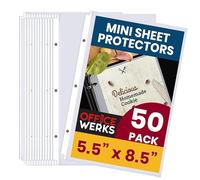 Officewerks Heavyweight Clear mini Sheet Protectors, 14 x 21,6 cm, top Load, senza acidi, 50 fogli per box by