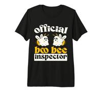 Official Boo Bee Inspector Halloween Humor Funny Ghost Maglietta Premium