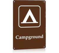 Official Campground Hangout Metal Wall Sign 8 X 12 in