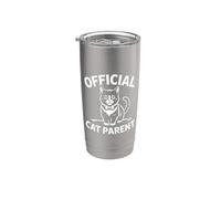 Official Cat Parent Bicchiere termico in acciaio inox doppia parete