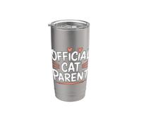 Official Cat Parent Bicchiere termico in acciaio inox doppia parete