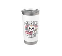Official Cat Parent Bicchiere termico in acciaio inox doppia parete