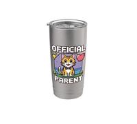 Official Cat Parent Bicchiere termico in acciaio inox doppia parete