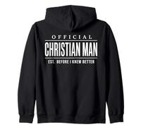 Official Christian Man EST. Before I Knew Better Mens Felpa con Cappuccio