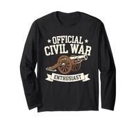 Official Civil War Enthusiast Guerra Civile Americana USA Maglia a Manica
