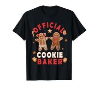 Official Cookie Baker Christmas Cookie Teste Funny Christmas Maglietta