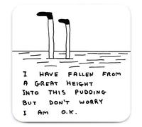 Official David Shrigley 'pudding' umoristico bevande sottobicchiere