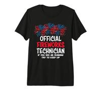 Official Fireworks Technician If You See Me Running 4th July Maglietta Premium