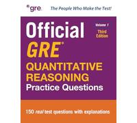 Official GRE Quantitative Reasoning Practice Questions, Third Edition, Volume 1