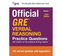 Official GRE Verbal Reasoning Practice Questions, Third Edition, Volume 1
