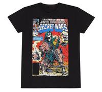 Official Marvel Universe Secret Wars Unisex Black T-Shirt, Small