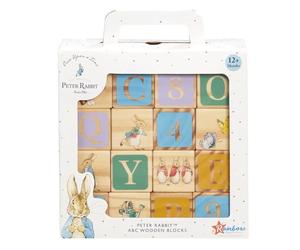 Official Peter Rabbit Wooden Building Blocks - Early Development Activity Toys for Toddlers - Beatrix Potter Stacking Bricks by Rainbow Designs