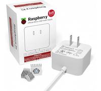Official Raspberry Pi Power Supply Adapter with 3PCS IoTCrazy Heatsink, for Raspberry Pi Micro-USB Boards, Support 3 B+/Pi 3 /Pi Zero W/Pi Zero/Pi 1 /Pi 2 /Pico, 5.1V 2.5A, US Plug, White (Official)