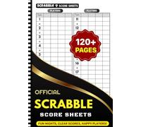 Official Scrabble Score Sheets: Large Print 120+ Score Pads for Scorekeeping, Size 6 x 9 inches