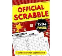 Official Scrabble Score Sheets: Large Print 120+ Score Pads for Scorekeeping, Size 6 x 9 inches