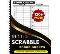 Official Scrabble Score Sheets: Large Print 120+ Score Pads for Scorekeeping, Size 8.5 x 11 inches