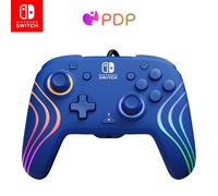 Controller cablato PDP Afterglow Wave Blue per Nintendo Switch/OLED