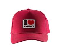 Official Unisex Adult Peanuts I Heart Snoopy Baseball Cap - One Size Fits Most R