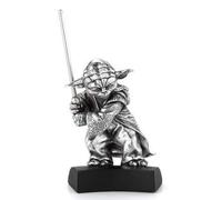 Action figure in peltro di Royal Selangor Star Wars Master Yoda con licenza uffi