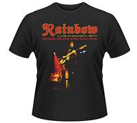 Officially Liscenced Product Rainbow-Live in Munich Maglietta, Nero (Schwarz), M Uomo