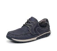 Officina Del Cuoio Trono - Mocassini Stringati In Pelle Blu - Uomo Scarpe