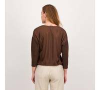 Officina della Moda Maglia in lamé con scollo tondo e maniche a 3/4