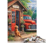 Officina di riparazione auto d'epoca Puzzle in Legnos 300 Pezzi Adulto Puzzle Regalo Per Amore E Amico Gioco Education Per Gioco Familiare Decorazione Interna Unica Stress Relief Toy 300pcs (40x28cm)