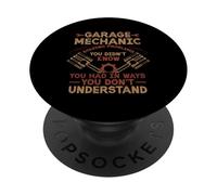 Officina di riparazioni di garage Auto Guy Meccanico Garage Amante delle auto PopSockets PopGrip Adesivo