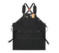 Officina grembiule - impermeabili regolabili Utensile da cucina, affari di tasche con crociate, per uomini Festa della Mamma Donne Donne Festa della Mamma, nero, Consulte la