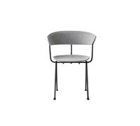 Officina Sedia da Pranzo Antracite/Square Divina Grigio Chiaro