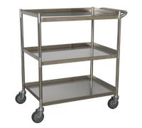 Officina Trolley 3-Level Acciaio Inox - Sealey CX410SS Nuovo