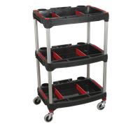 Officina Trolley 3-Level Composito Con Parti Conservazione - Sealey CX313 Nuovo