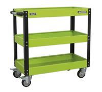 Officina Trolley 3-Level Resistente - Alta Visibilità Verde CX110HV Sealey Nuovo