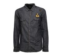 Officina36 - Camicia Cotton Delave - - Shirts - Uomo - Blu - L