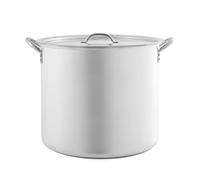 Officine Standard 453038 Pentola Alluminio Pomodoro, 38 Cm, con Coperchio, Pentalux Manico Inox