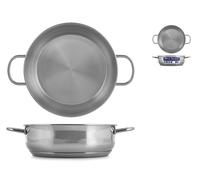 Officine Standard Casseruola semifonda 2 manici Sara in acciaio inox cm. 26