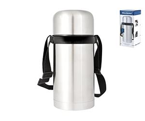 Officine Standard Vd600228 Porta Vivande Inox con Tracolla, capacità 1 Litro