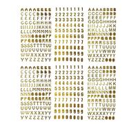 OFFIGAM 1 Set Adesivi Alfabetici Adesivi d'oro Bomboniere per Adesivi del Diario Strass Adesivi A Punti Etichetta Persone Adesivi A Parete Adesivi per Album 6 Fogli